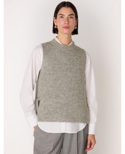 Whistles Женский топ в бельевом стиле с завязками по бокам из смесовой шерсти