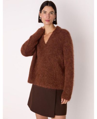 Whistles Women's Alpaca Collar Neck Knit Sweater