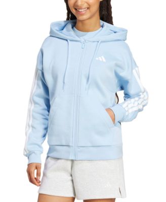 adidas Women's 3-Stripe Fleece Full-Zip Hoodie