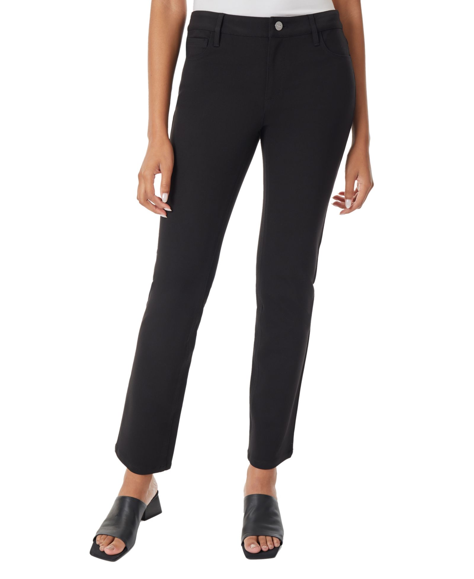 Jones New York Petite Lexington Mid-Rise Straight Pants