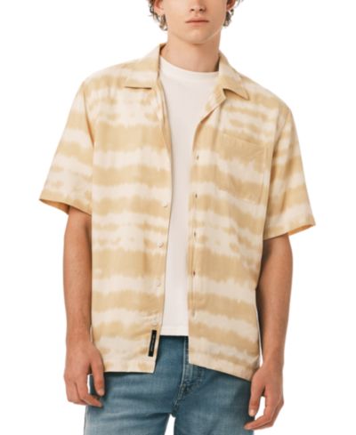 Buffalo David Bitton Men's Tie-Dye Stripe Camp Shirt