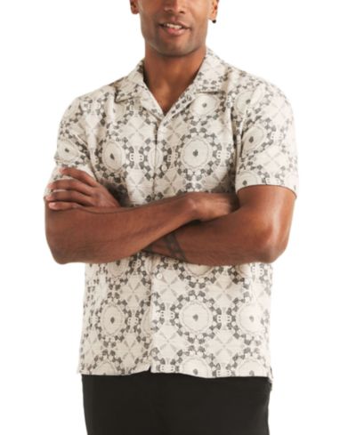 Nautica Men's Short-Sleeve Jacquard Knit Shirt
