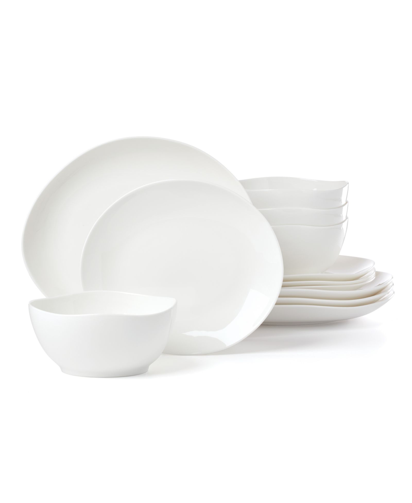 Набор столовой посуды Lenox Studio 1414 Bone China Curve 12-Pc., на 4 персоны