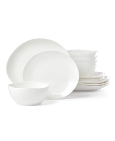 Набор столовой посуды Lenox Studio 1414 Bone China Curve 12-Pc., на 4 персоны