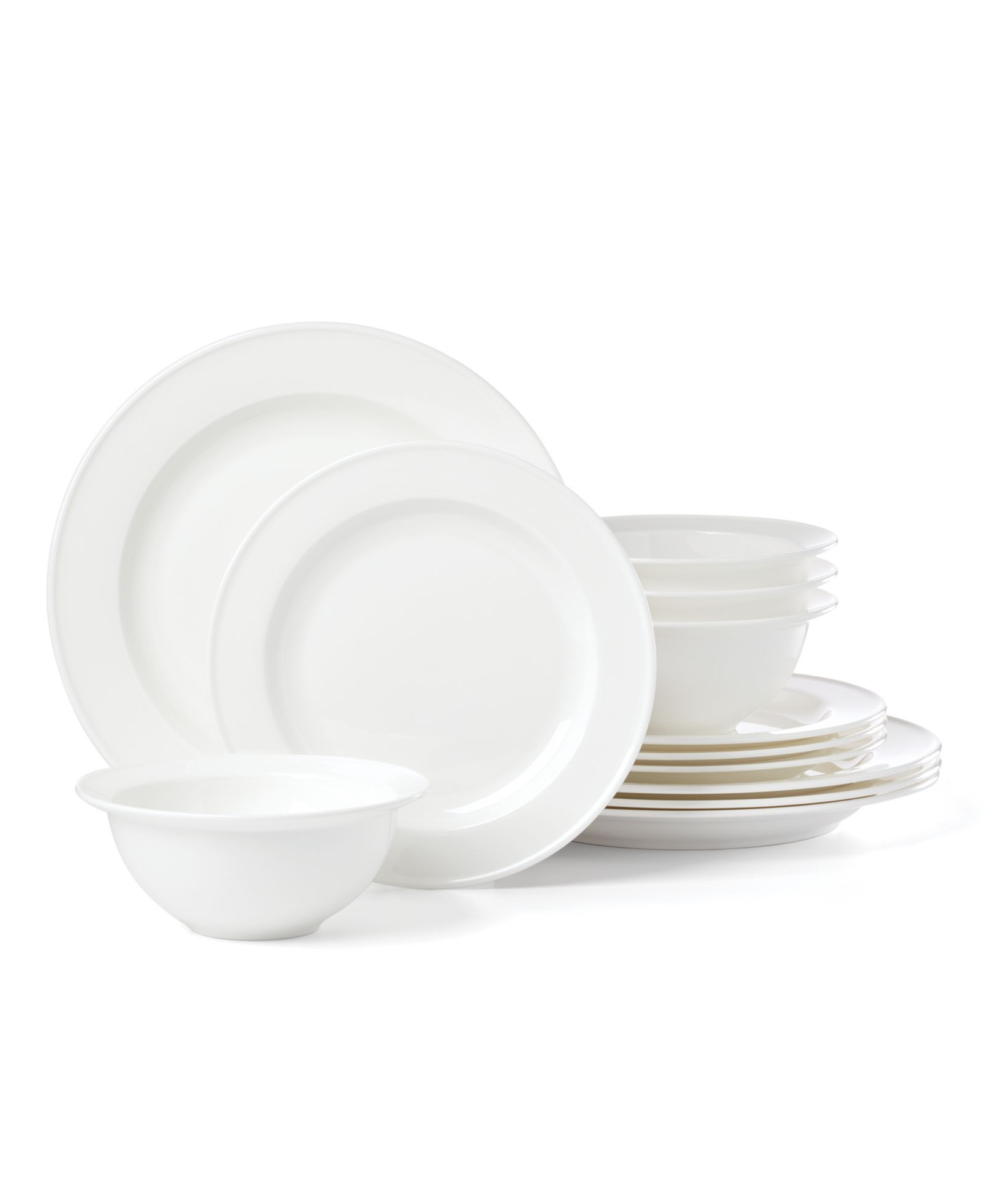 Lenox Studio 1414 Bone China Rimmed 12-Pc. Dinnerware Set, Service for 4