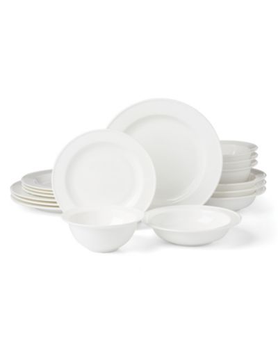 Набор столовой Lenox Studio 1414 Bone China Rimmed 16-Pc., на 4 персоны