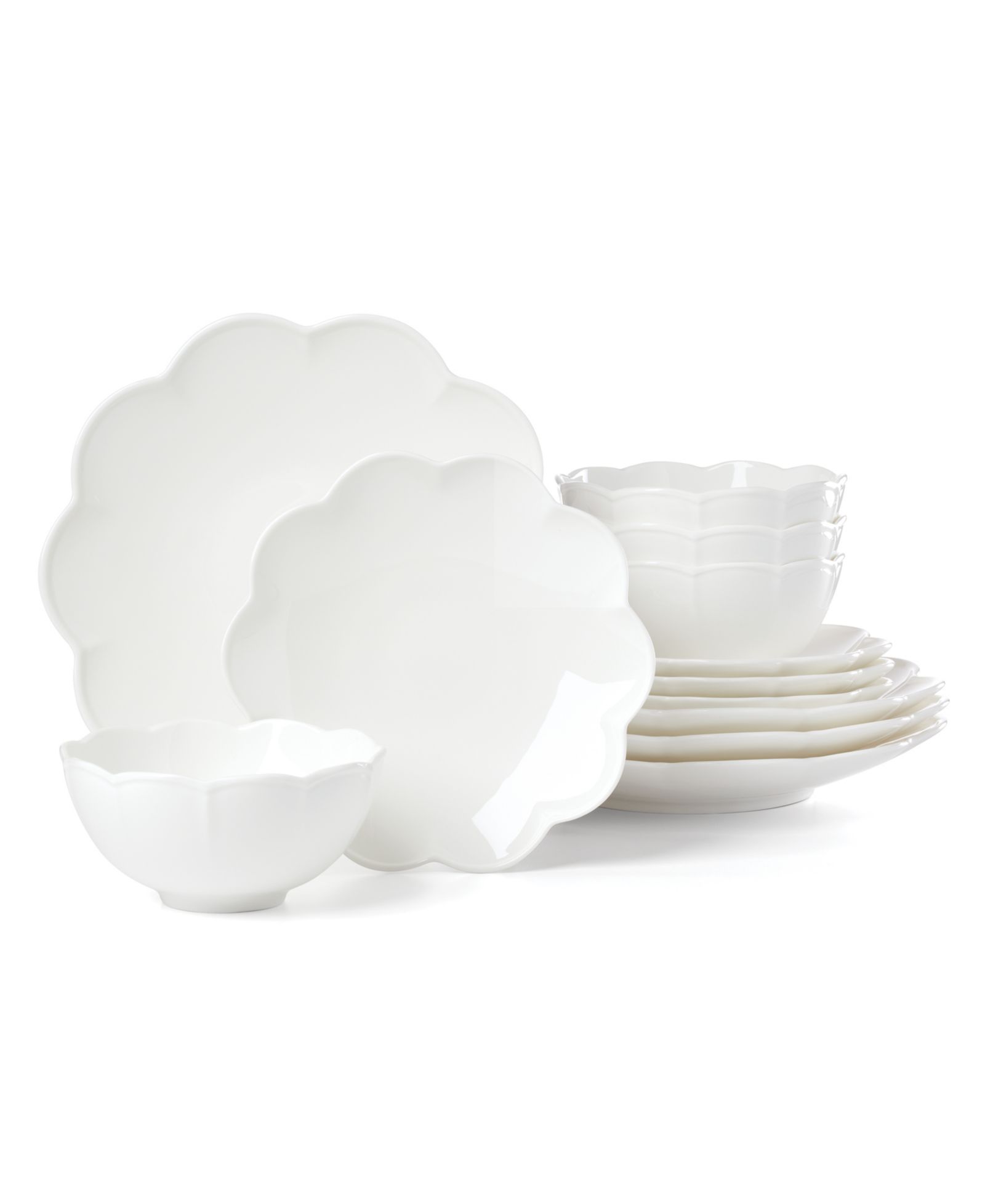 Lenox Studio 1414 Bone China Scallop 12-Pc. Dinnerware Set, Service for 4