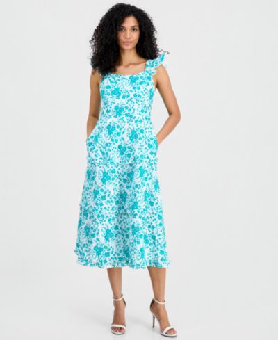 Anne Klein Women's Ruffled Tiered Midi Dress