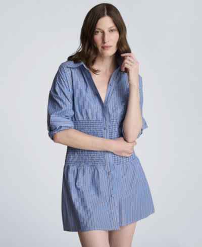 Женское мини-платье-рубашка Kenneth Cole Long-Sleeve Drop Shoulder