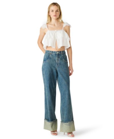 Steve Madden Women's Leta Square Neck Top