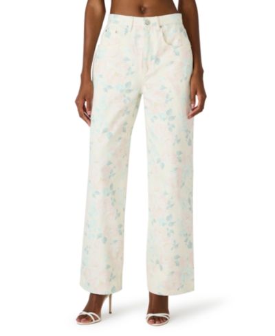Steve Madden Women's Floral Printed Straight-Fit Jeans