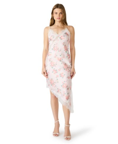 Steve Madden Women's Printed V-Neck Asymmetric Midi Dress