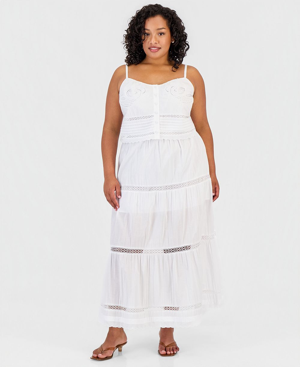 Юбка And Now This Trendy Plus Size Cotton Tiered
