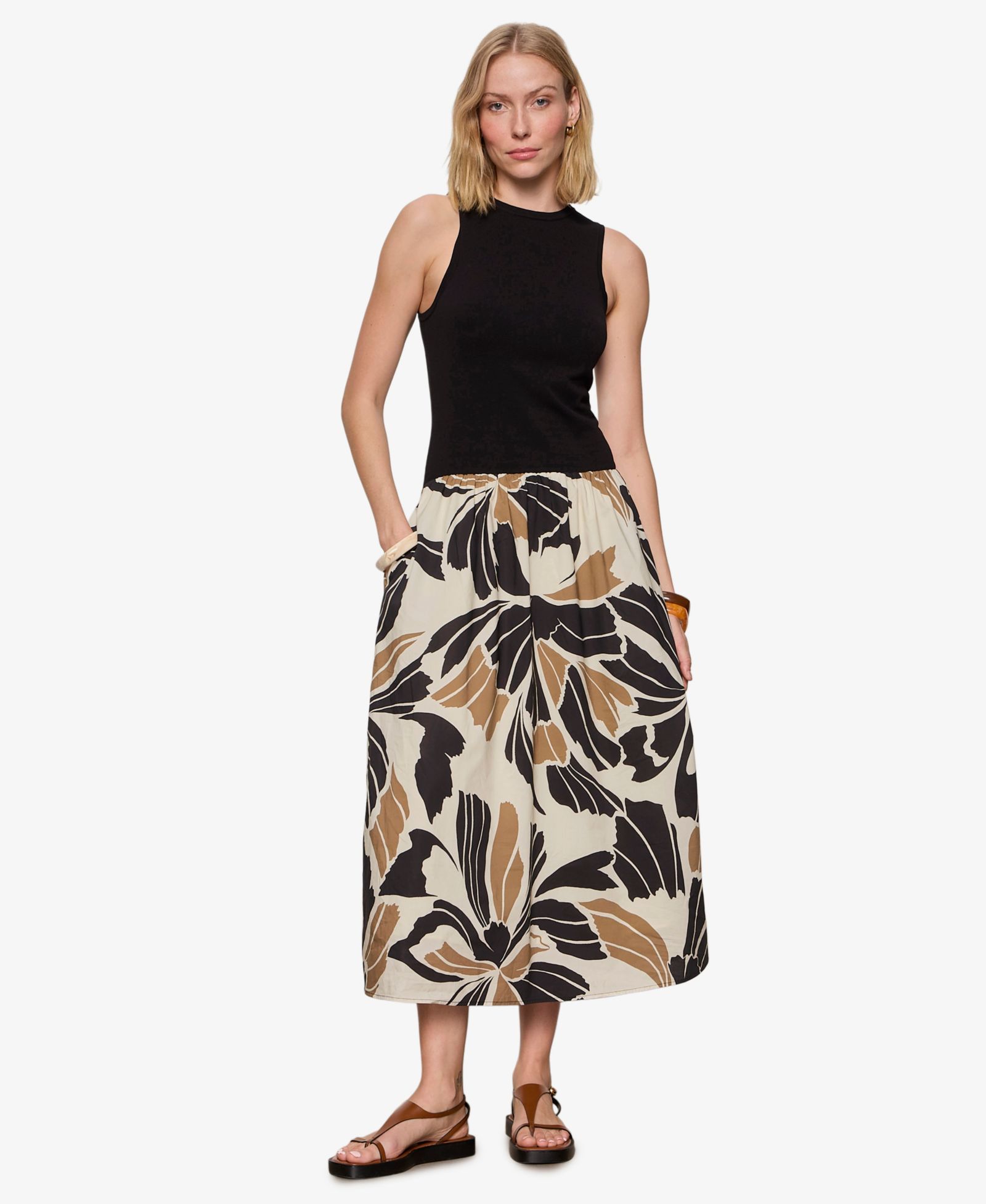 Платье миди Sanctuary Women's Sleeveless Crewneck