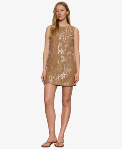 Женское прямое платье Sanctuary Embellished Crewneck Straight Shift