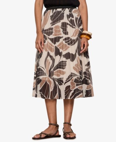 Sanctuary Women's Nostalgia Pleated Polyester Midi Skirt