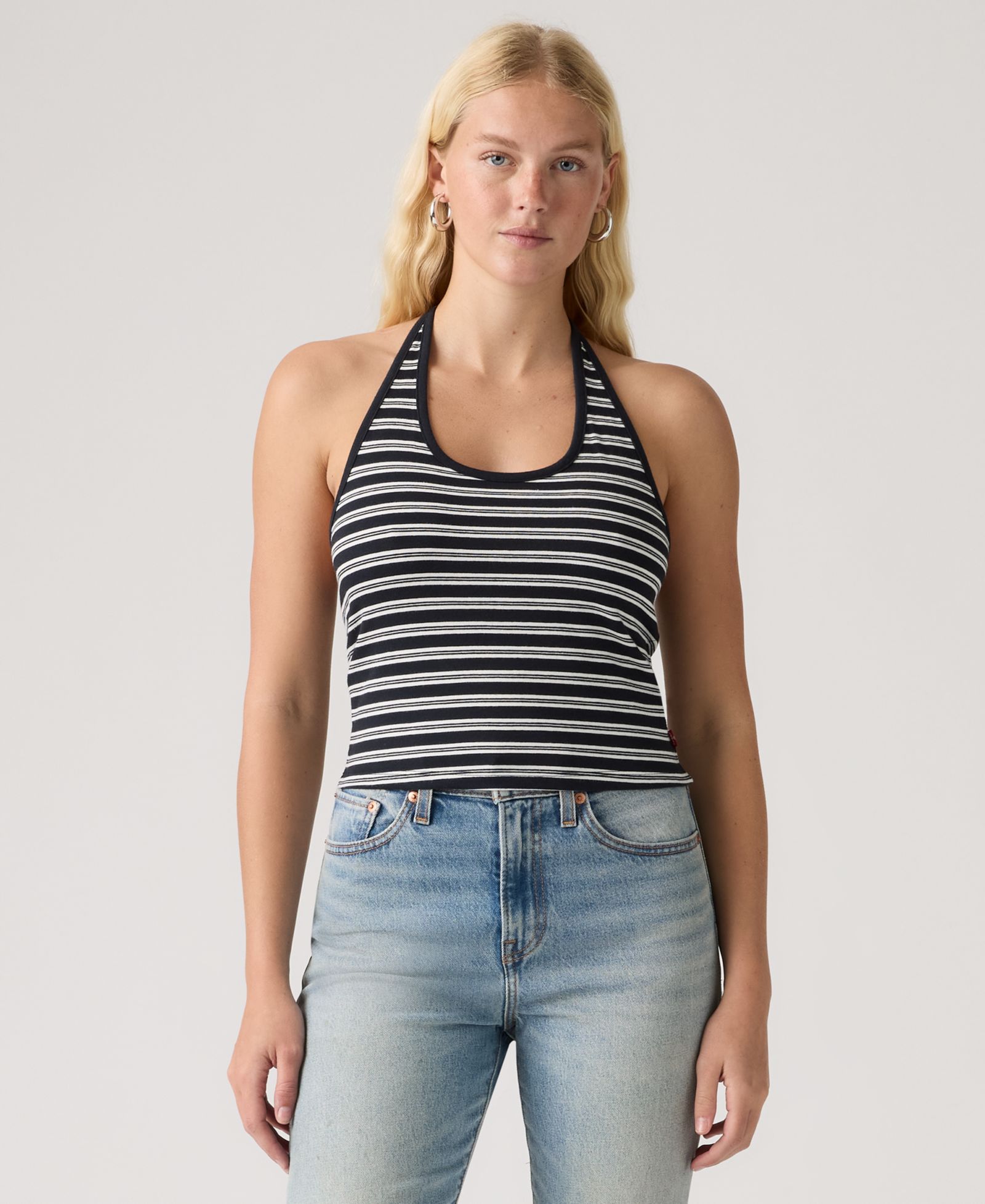 Levi's Women's Ella Striped Halter Crop Top