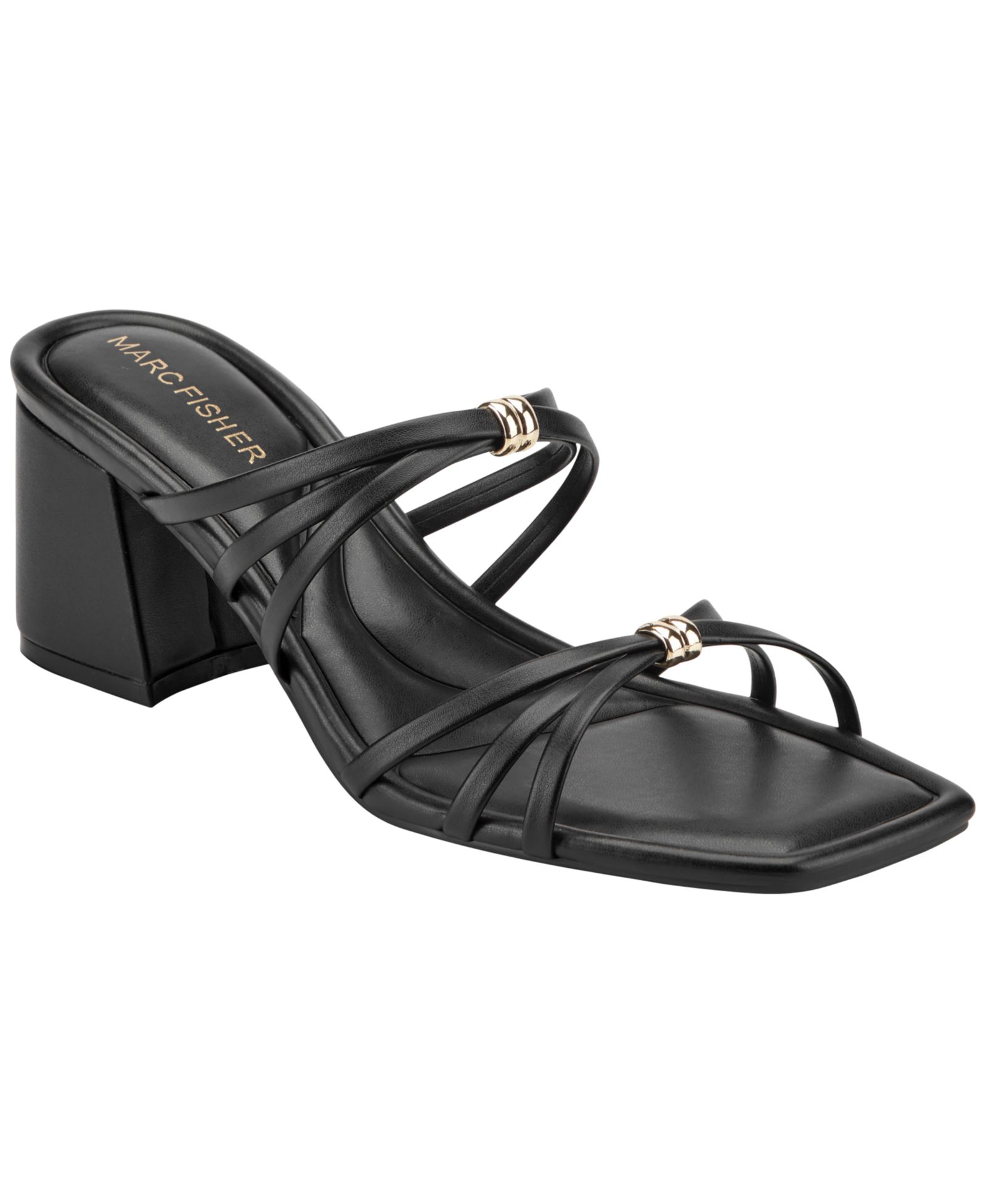 Женские нарядные сандалии Marc Fisher Gabber Strappy Block Heel Dress Sandals
