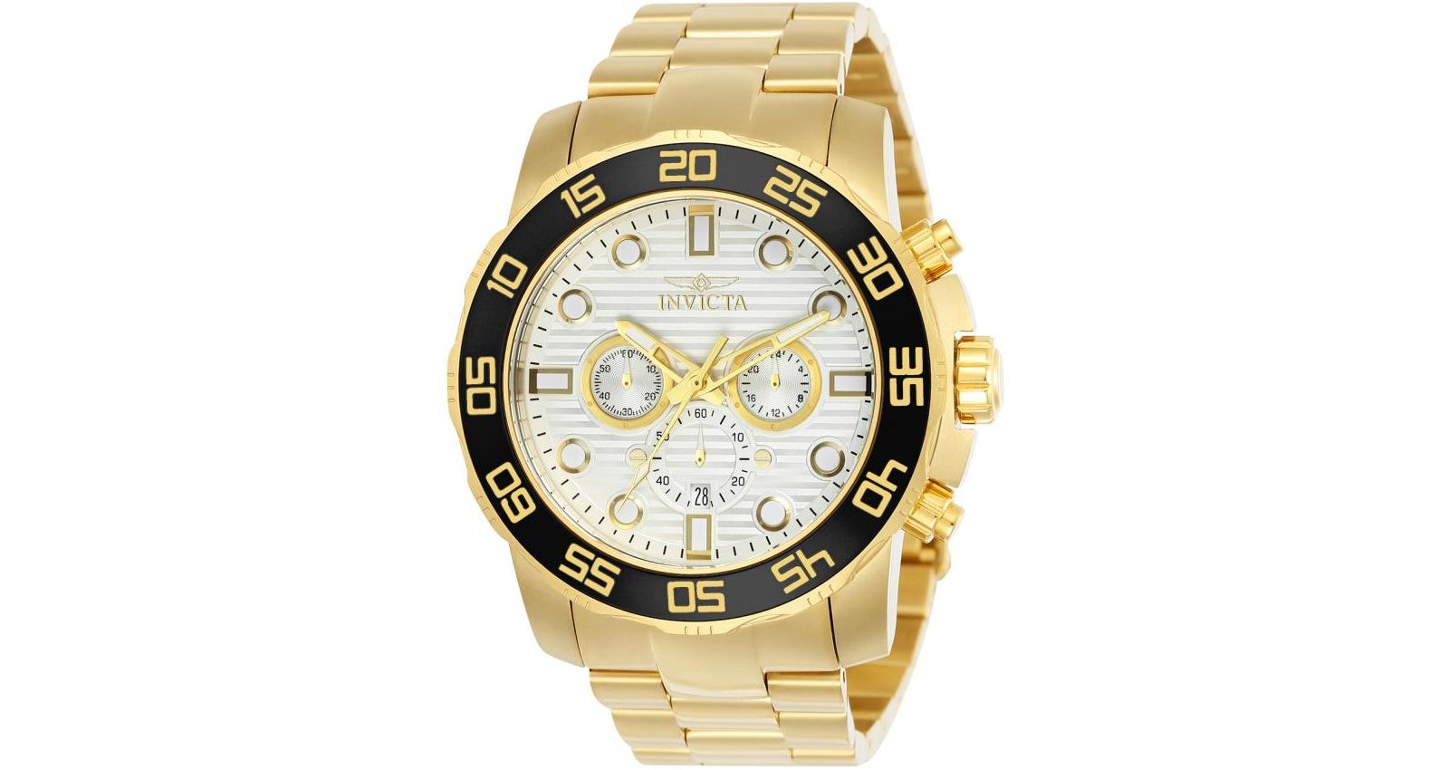 Invicta Men's 22229 Pro Diver Quartz Chronograph Silver Dial Watch