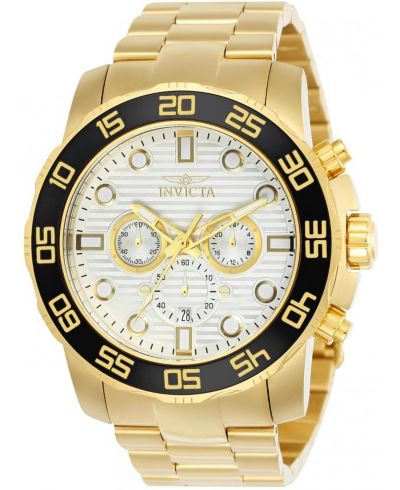 Invicta Men's 22229 Pro Diver Quartz Chronograph Silver Dial Watch