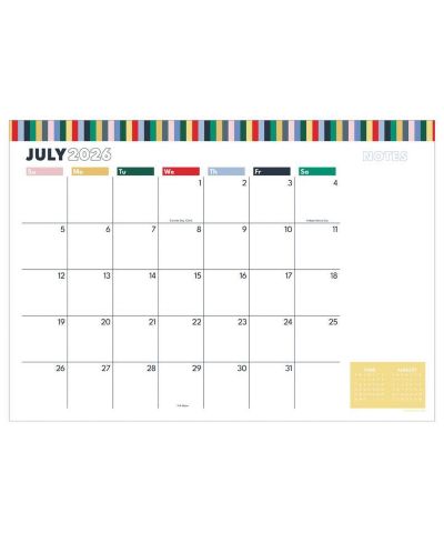 TF Publishing Paper Goods July 2026 - June 2027 Long Weekend Medium Desk Pad Monthly Blotter Calendar