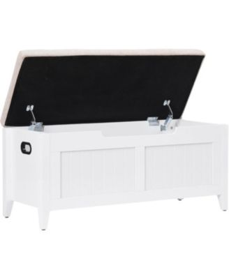 gaomon 39.4" Wooden Flip-Top Storage Bench - Entryway Chest with 2 Safety Hinges Large Capacity Organizer
