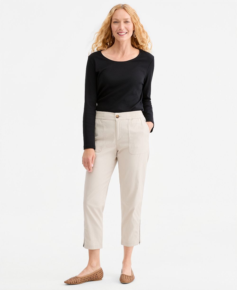 Женские укороченные брюки Style & Co Side Zip Cropped Tapered