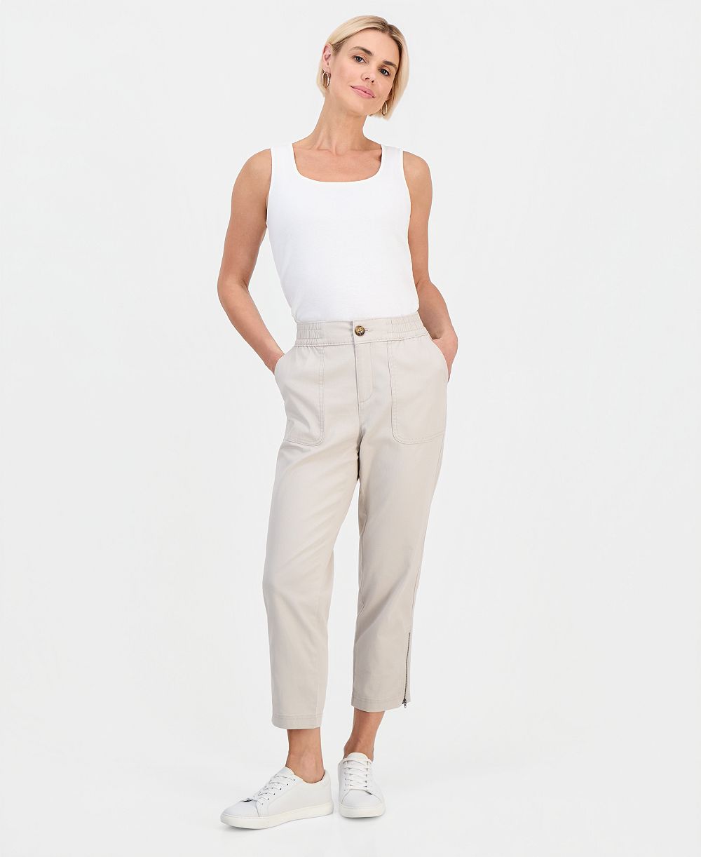 Style & Co Petite High-Rise Crop Pants, Macy's Exclusive
