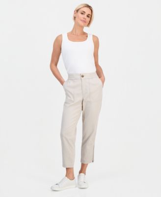 Женские укороченные брюки Style & Co Petite с высокой посадкой