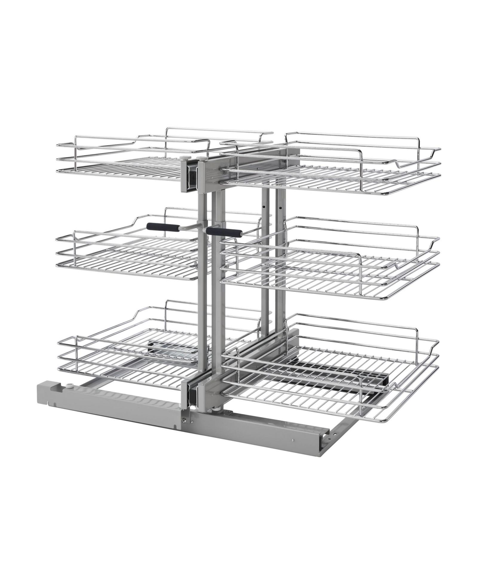 Rev-A-Shelf Pullout Corner Cabinet Organizer w/ Soft-close Three-Tier, 5PSP3-18SC-CR