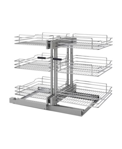 Rev-A-Shelf Pullout Corner Cabinet Organizer w/ Soft-close Three-Tier, 5PSP3-18SC-CR