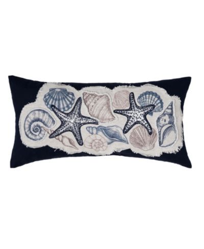 Вышитая декоративная подушка C&F Home Shells Collection