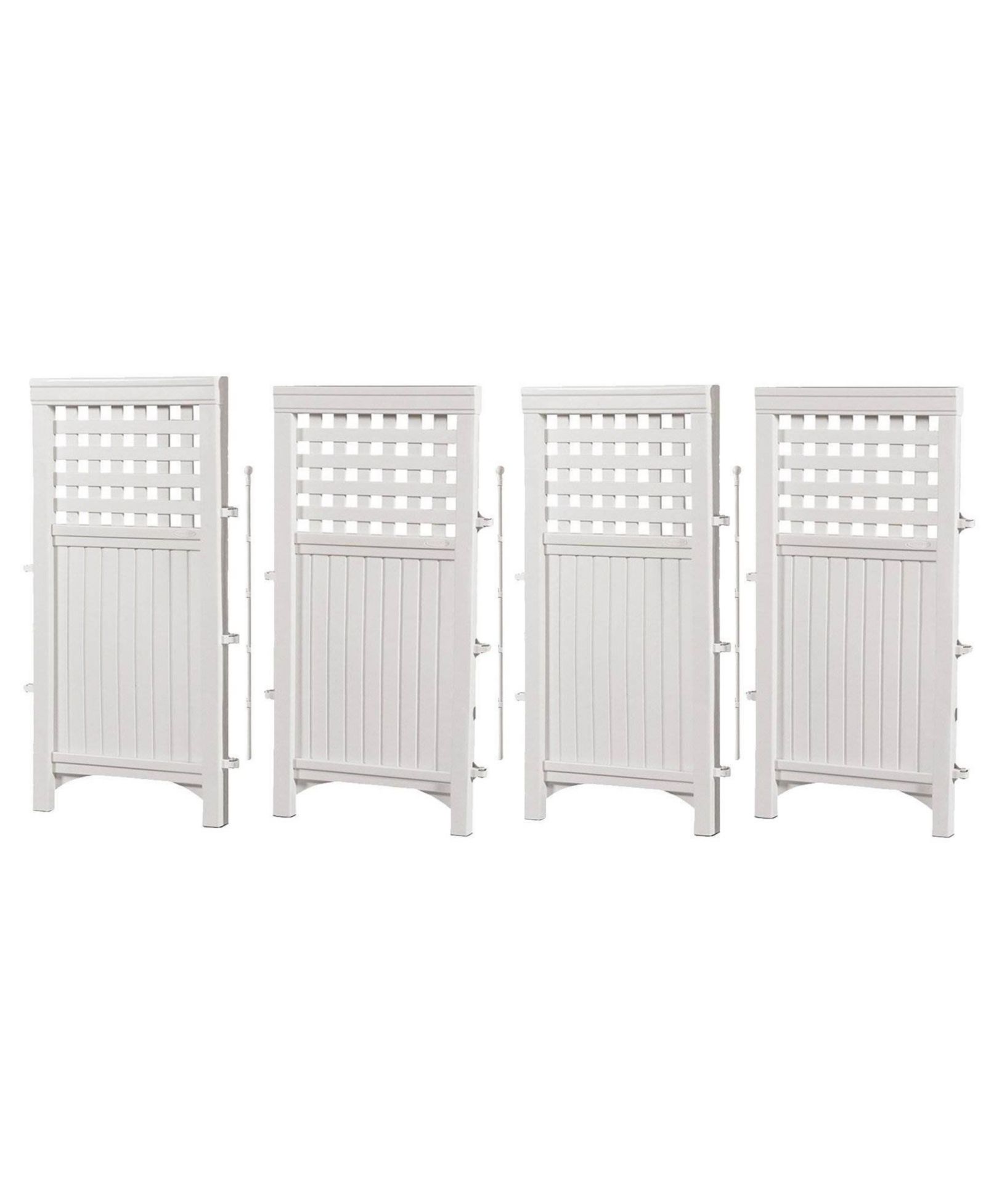 Suncast 4 Panel Screen Enclosure Freestanding Steel Resin Reversible Panel Outdoor Screen TRE