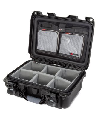 Nanuk 915 Waterproof Hard Case with 2-Pocket Lid Organizer and Padded Divider