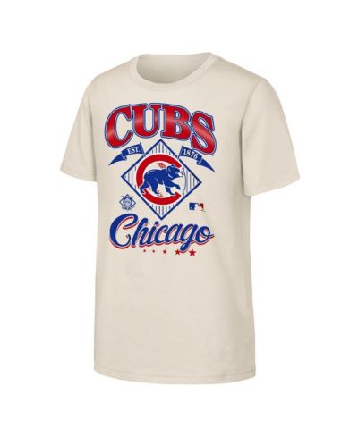 Outerstuff Big Boys and Girls Natural Chicago Cubs Triple Hit T-Shirt