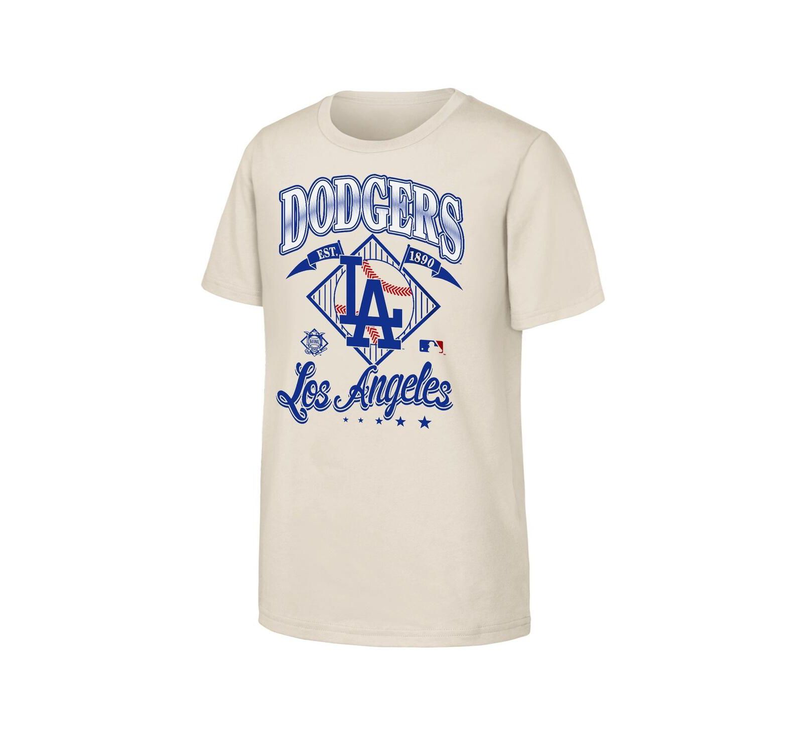 Детская футболка Outerstuff Big Boys and Girls Natural Los Angeles Dodgers Triple Hit