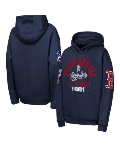 Outerstuff Big Boys and Girls Navy Boston Red Sox Premium Sweep Fleece Hoodie