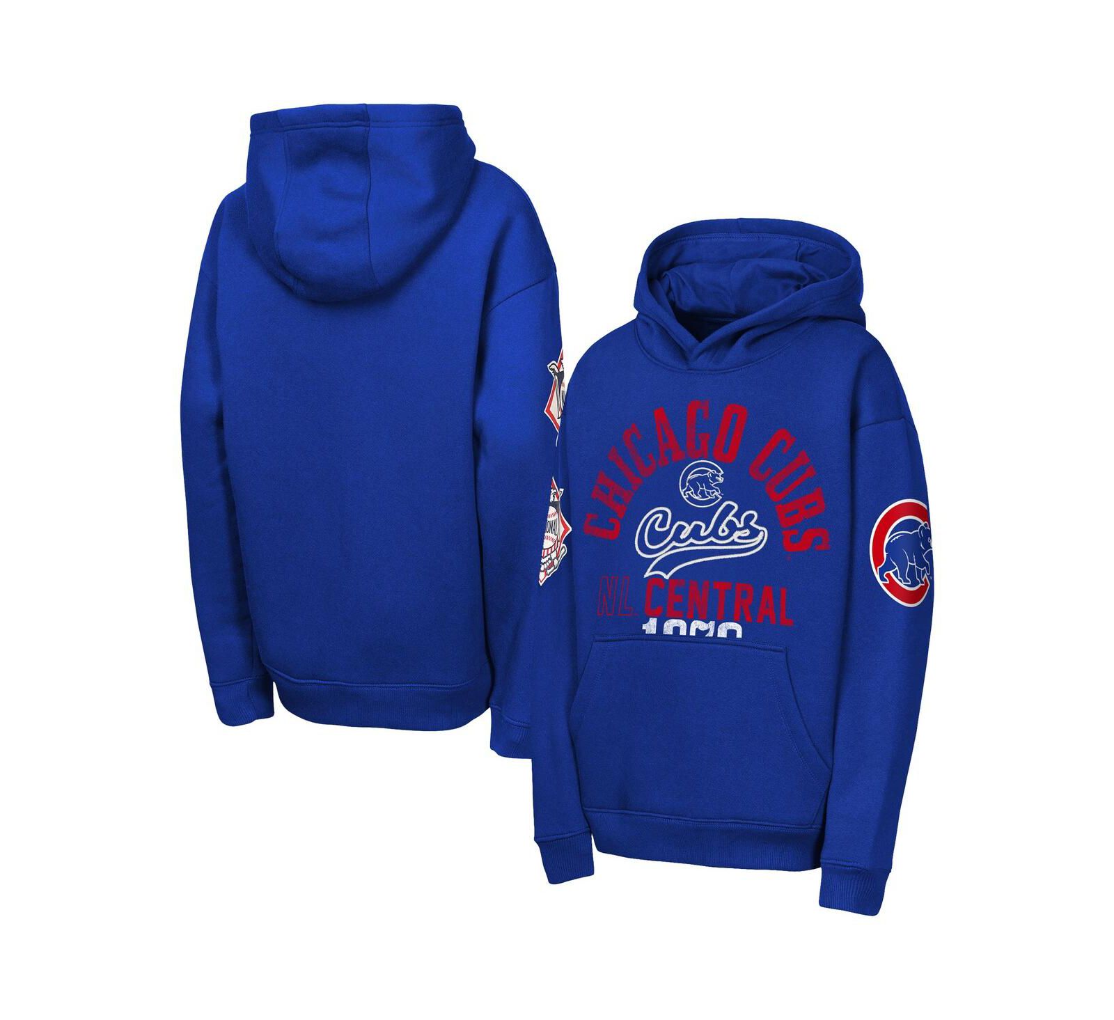 Худи Outerstuff для мальчиков и девочек, королевский синий, Chicago Cubs Premium Sweep Fleece