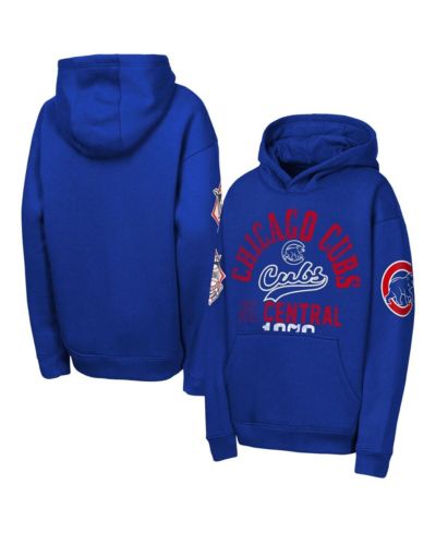 Outerstuff Big Boys and Girls Royal Chicago Cubs Premium Sweep Fleece Hoodie