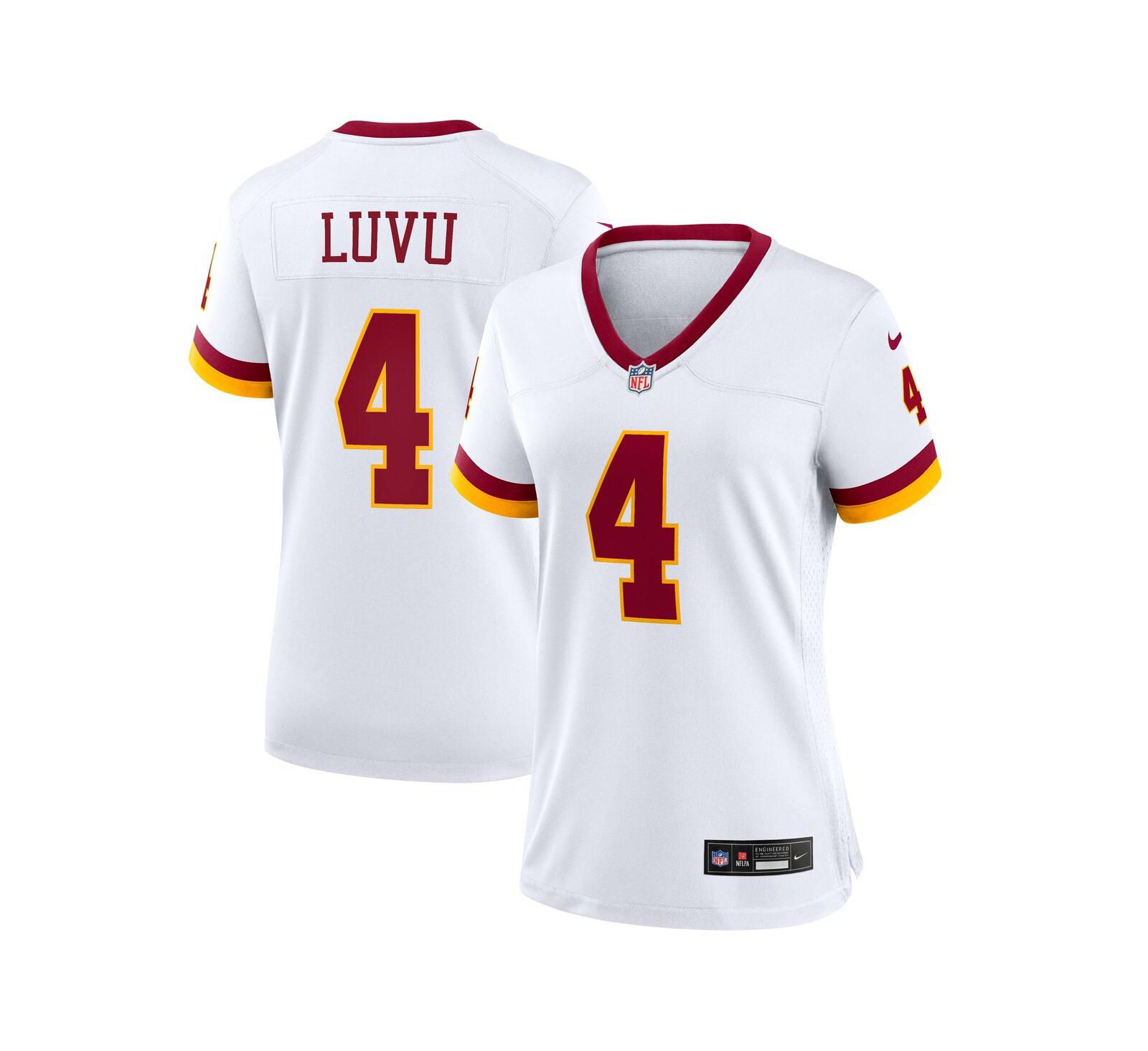 Женская джерси Nike Frankie Luvu White Washington Commanders Game Super Bowl Era