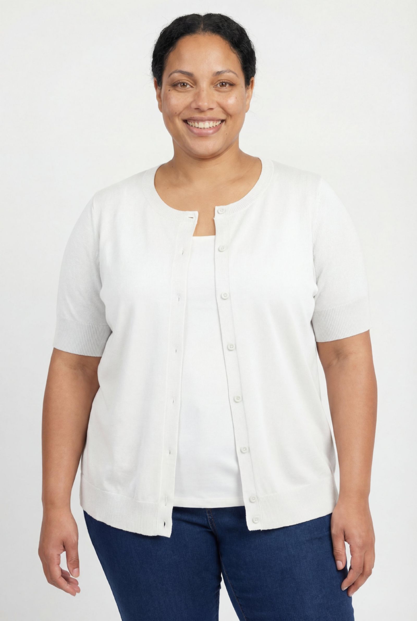 Женский кардиган Plus Size с рукавом длиной до локтя