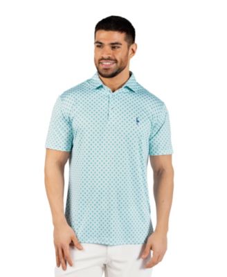 Tailorbyrd Men's Micro Geo Floral Printed Performance Polo