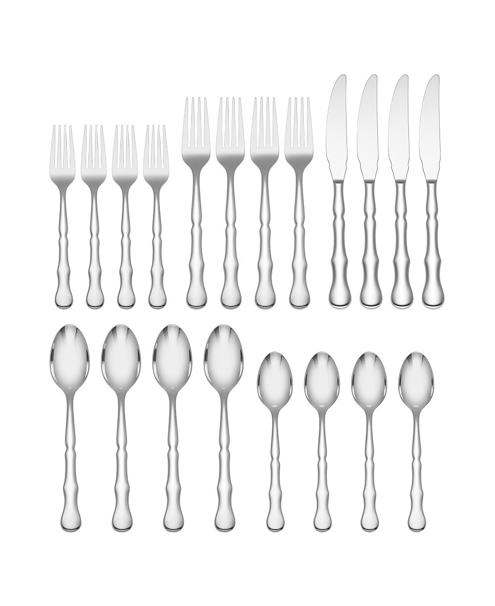 Cambridge Silversmiths Amaryllis Mirror 20-Pc. Flatware Set