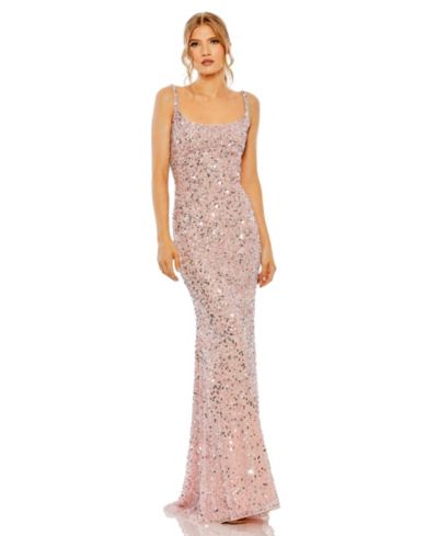 Mac Duggal Женское вечернее платье Petite с пайетками и открытой спиной
