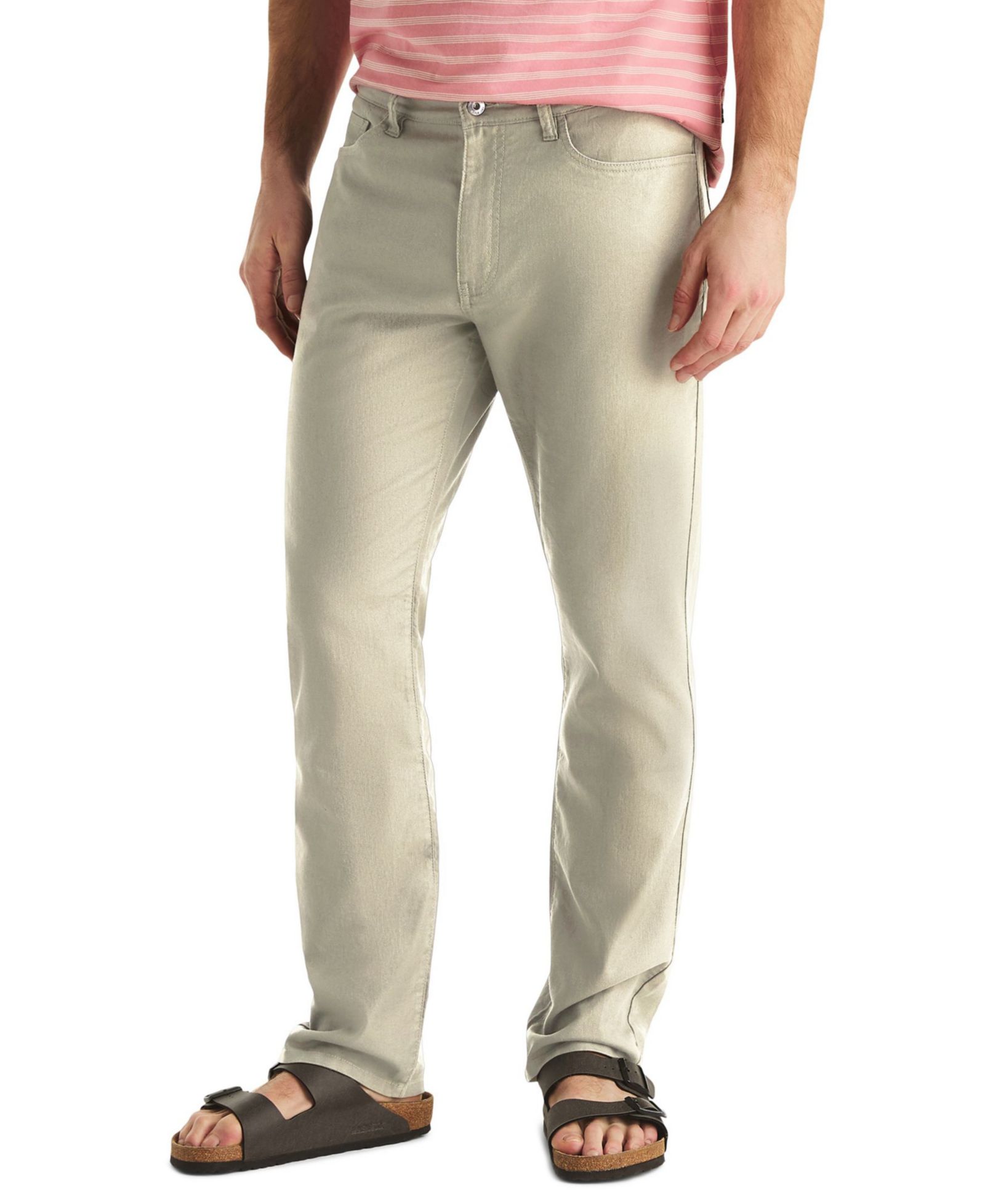 Nautica Men's Classic-Fit Linen-Blend Straight-Leg 5-Pocket Jeans