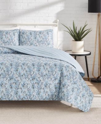 Lucky Brand Soft Floral Reversible Design 3-Pc Quilt Set, King