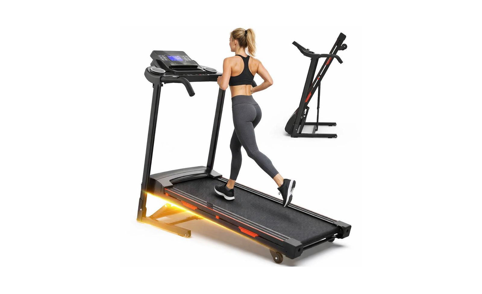 Redliro Folding Treadmill for Home – 400 lb Capacity, Auto Incline, Compact & Quiet, Perfect for Walking, Running, & Home Fitness