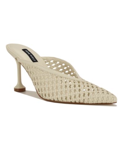 Женские туфли-мюли Nine West Grasso с тканым верхом и сужающимся каблуком