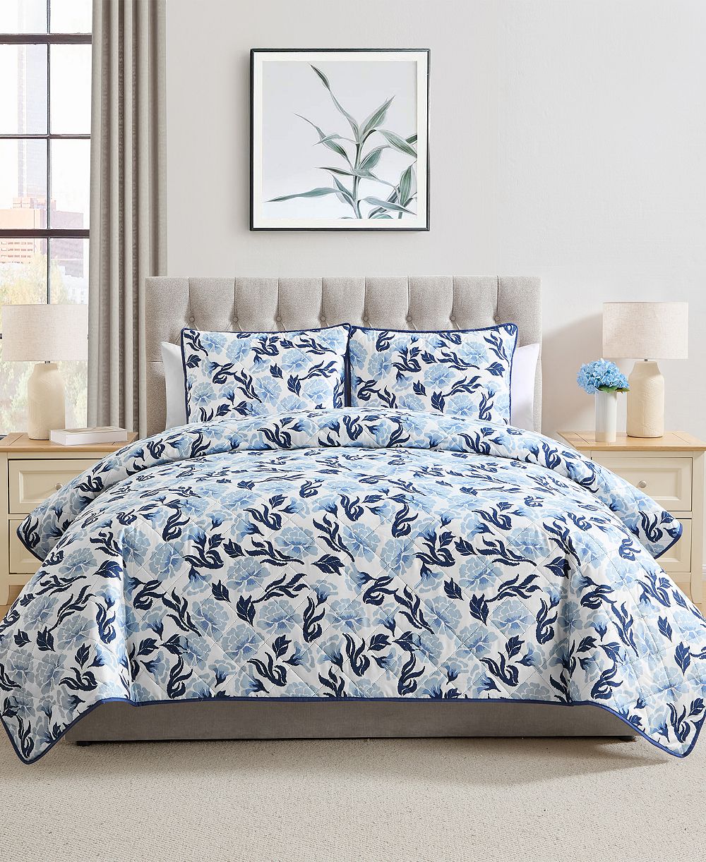 Комплект постельного белья VCNY Home Whisper Floral, King, 3 предмета