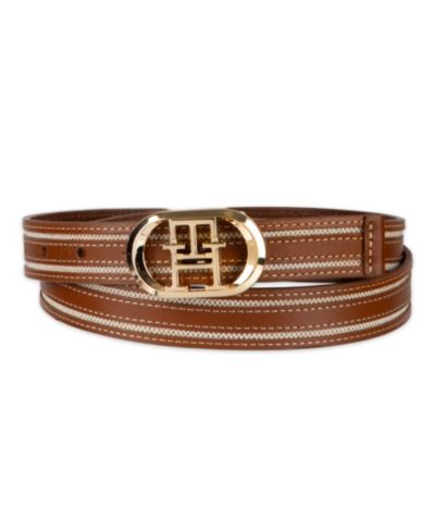 Женский повседневный ремень Tommy Hilfiger с монограмной пряжкой
